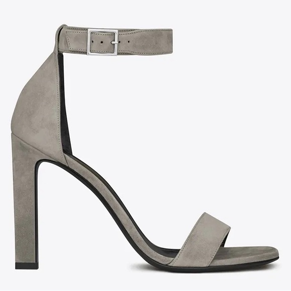 Saint Laurent Grace ankle strap sandals 36.5 Grey - Picture 1 of 7